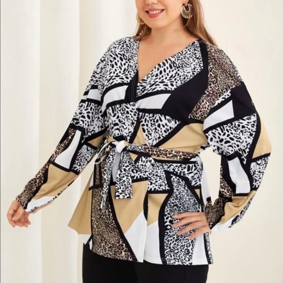 Ladies Colorblock sweater - Picture 3 of 4